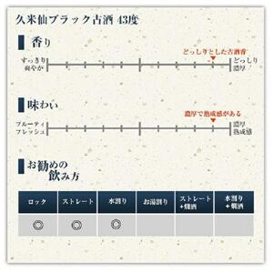 久米仙ブラック古酒【35度・43度】セット 各720ml｜久米仙　泡盛　　酒　人気