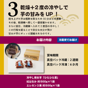 【ジャパンフードセレクション 金賞】 焼き芋 蜜たっぷり！冷やし焼き芋 ひえひえ君 食べ比べ 1kg エレガンス葵＆紅はるか 芋スイーツ H047-044