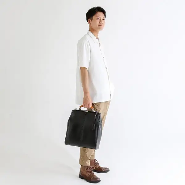 豊岡鞄 YOUTA エルク 3WAY 縦ダレスバッグ（YK3ME）ブラック