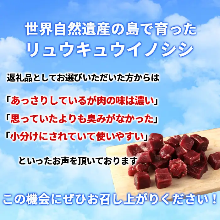 鹿児島県 徳之島 天城町 イノシシ モモ肉 （サイコロカット） 猪 サイコロ ジビエ 1kg AI-21-N