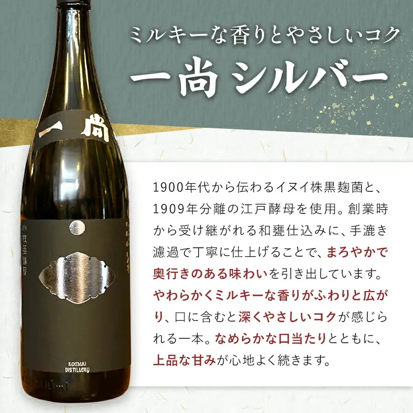 小牧醸造 芋焼酎2本セット 薩摩心酔力三 720ml 一尚シルバー 720ml 《30日以内に出荷予定(土日祝除く)》堀之内俊雄商店 鹿児島県 さつま町
