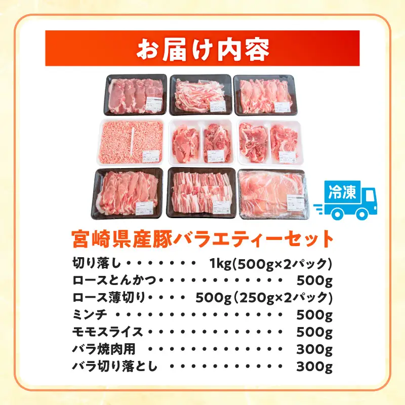 豚肉 切り落とし 豚肉[宮崎県産 6種 3.6kg ロース ミンチ モモ バラ等]