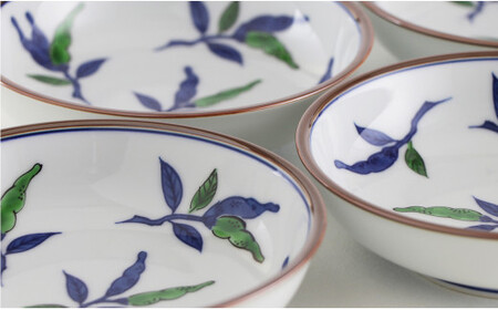 源右衛門窯 染錦胡椒絵 鉢 器 食器 取鉢 小鉢 サラダ鉢 有田焼 ad049