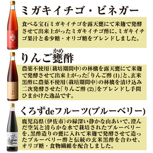 D0-076 色とりどりバラエティー甕酢6本セット【重久盛一酢醸造場】 重久本舗 霧島市 お酢 調味料 黒酢 生姜 ドリンク ビネガー セット 詰め合わせ 詰合せ