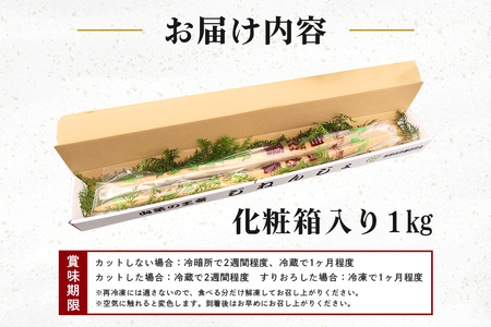 自然薯 カット 約1kg 笠間自然薯研究会 DG-001