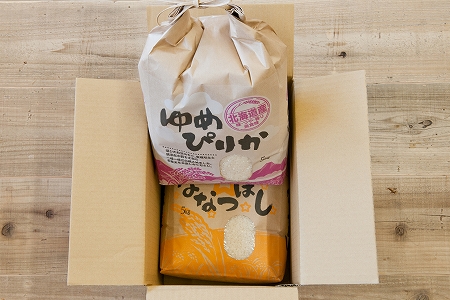 北海道米ゆめぴりか＆ななつぼし各5kg C-65027