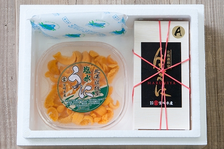 エゾバフンウニ塩水パック100g×1P、エゾバフンウニ100g×1折[10月下旬以降発送] F-65003