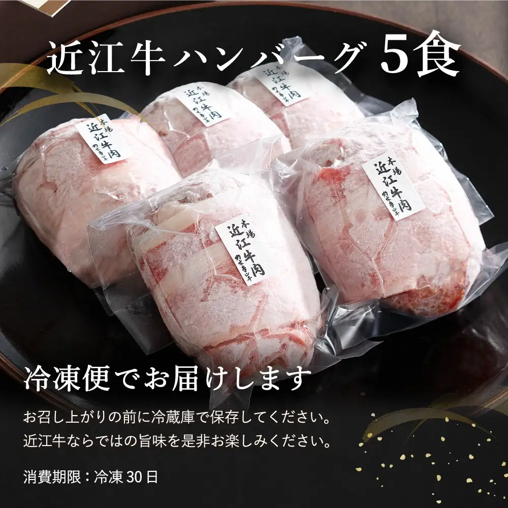 ハンバーグ 近江牛 プレミアム 750g (約 150g × 5個 ) ブランド 牛肉 黒毛和牛 【Y095W】