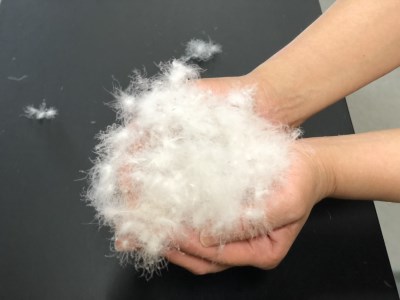 ホワイトダックダウン50%入り 洗える羽毛肌掛けふとん シングルサイズ(約150×210cm) グリーン色 FNU010 [1350]