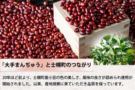 ■定期便■ 北海道 大手まんぢゅう 10個 5箱 全3回 まんじゅう 饅頭 こしあん 自家製餡 北海道産 小豆使用 和菓子 お菓子 銘菓 お茶菓子 お土産 手土産 薄皮 大手饅頭伊部屋 菓子 お取り寄せ エコバッグ エコバック 岡山 送料無料 十勝 士幌町 【M06】