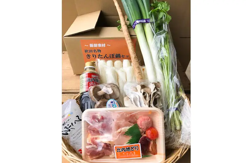 比内地鶏きりたんぽ鍋（具材9種）5～6人前 鍋セット 水木食品ストア