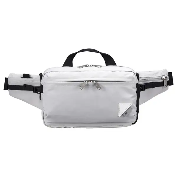 豊岡鞄 CIE WEATHER BODYBAG with MARKET BAG（071954）グレー / 木和田正昭商店 撥水 ウエストポーチ ボディバッグ ウエストバッグ メンズ レディース スマートフォン 財布 A5手帳収納 エコバッグ付属