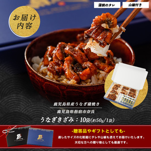 うなぎ きざみ 10袋 計500g 鹿児島県産 うなぎ IB020-004