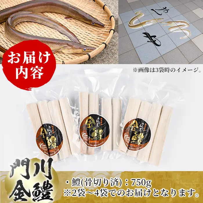 門川金鱧(計750g)骨切り済 ハモ 小分け 冷凍 魚介類 鍋 丼 国産 宮崎県 門川町【O-3】【門川漁業協同組合】