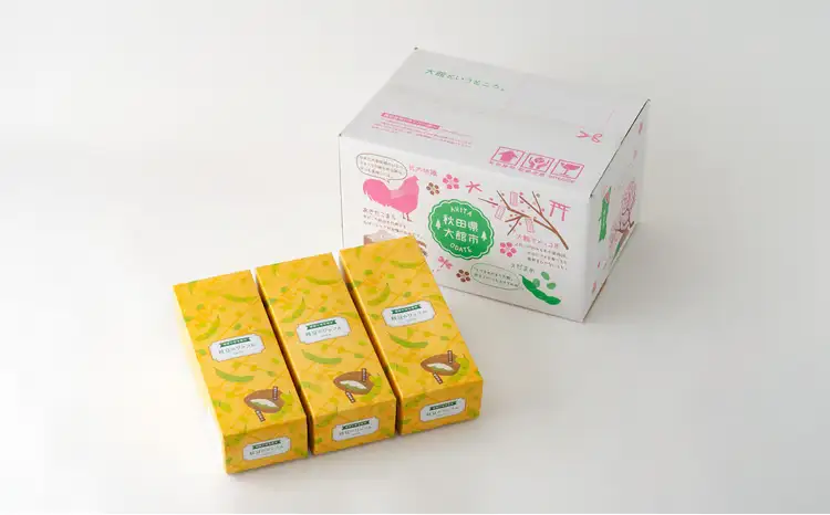 95P5601　枝豆のワッフル3箱（15袋入)【一般社団法人 秋田犬ツーリズム】