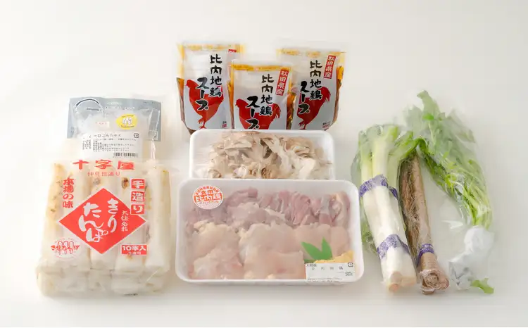 比内地鶏きりたんぽ鍋セット(7～8人前) 　175P1502【田村精肉店】