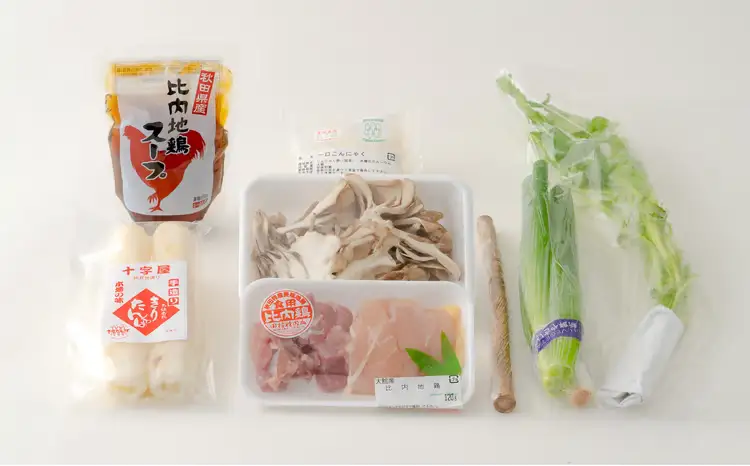 比内地鶏きりたんぽ鍋セット(1～2人前) 　90P1529 【田村精肉店】