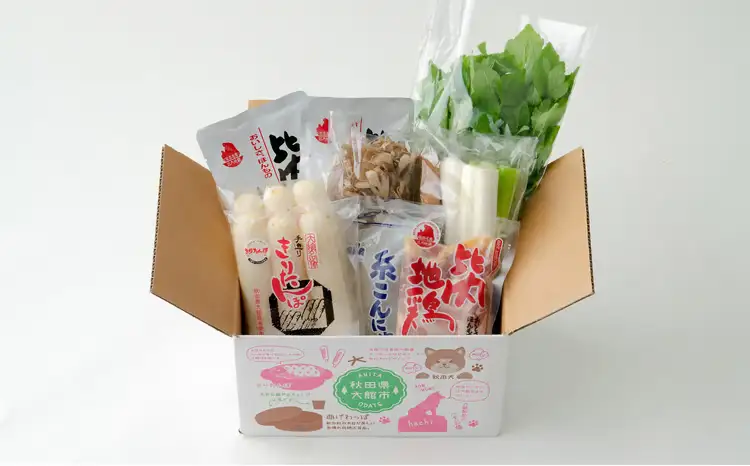 手造りきりたんぽと比内地鶏鍋セット(3～4人前)　105P1510【山王食品 】