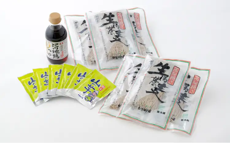 85P5501 半生とろろそばセット1.2kg【 OGURA】