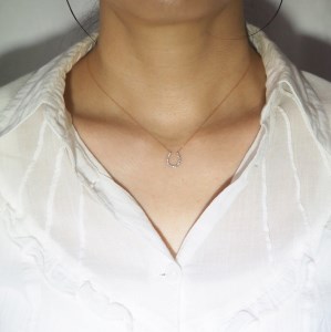 K18ピンクゴールド ダイヤモンド ペンダントネックレス　　　HH-018609