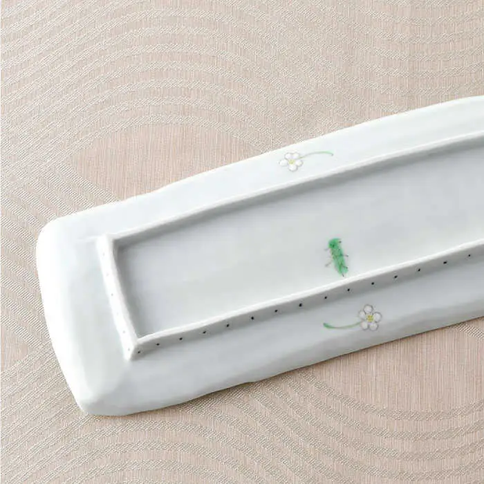 【波佐見焼】小花紋 長角皿 プレート 食器 皿 【藍水】 [GB28]  波佐見焼