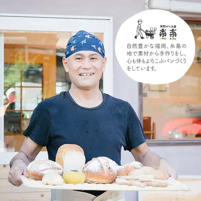 【 全12回 定期便 】身体がよろこぶ パン セット ( 卵 / 乳製品 不使用 )《糸島》【天然パン工房楽楽】【いとしまごころ】[AVC007]