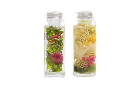 ドライフラワーのハーバリウムおまかせ2本セット 北海道 南富良野町 ドライフラワー 華 花 お花 ハーバリウム おまかせ セット 詰合せ インテリア 植物 手作り 