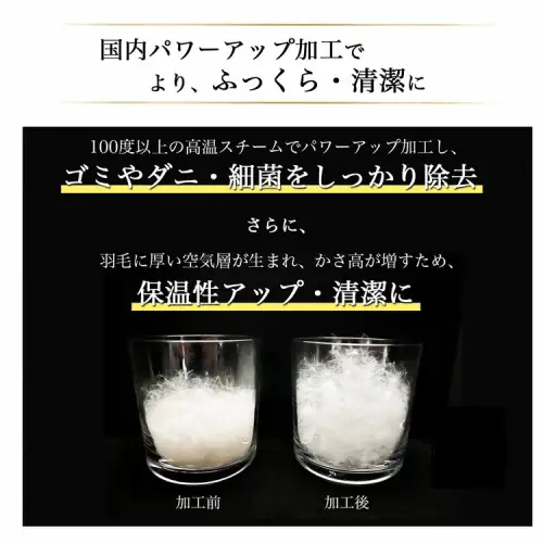 【ピンク】羽毛布団 ダブルサイズ ハンガリーホワイトダウン90％ 掛布団 アクア