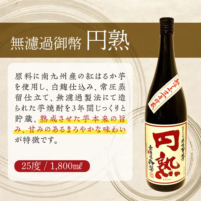 無濾過御幣 円熟 25度(1,800ml)【HM033】【姫泉酒造合資会社】
