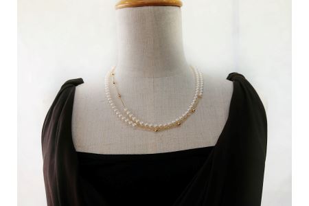 志摩産アコヤ真珠 K18 ベビー玉入りネックレス