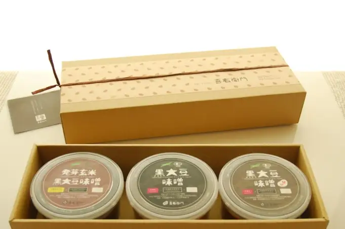 京都・喜右衛門 「有機味噌ギフト桃花」丹波黒豆プレミアム味噌400g×3種