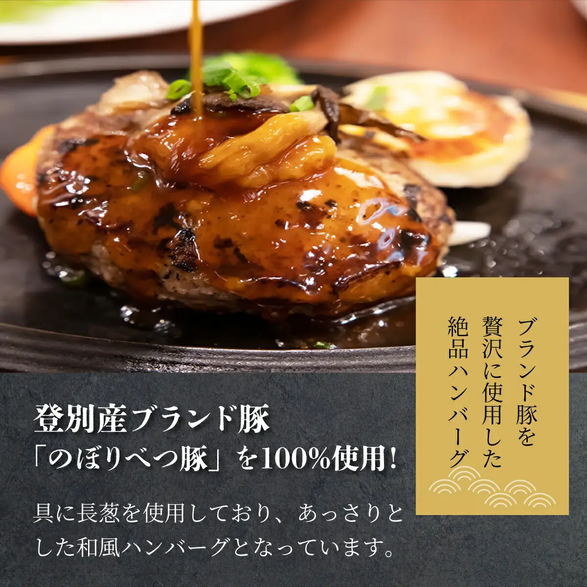 合計4.8kg！肉のあさひ大人気！【のぼりべつ乳清豚（ホエー）】ハンバーグ120g×10個[全4回お届け]