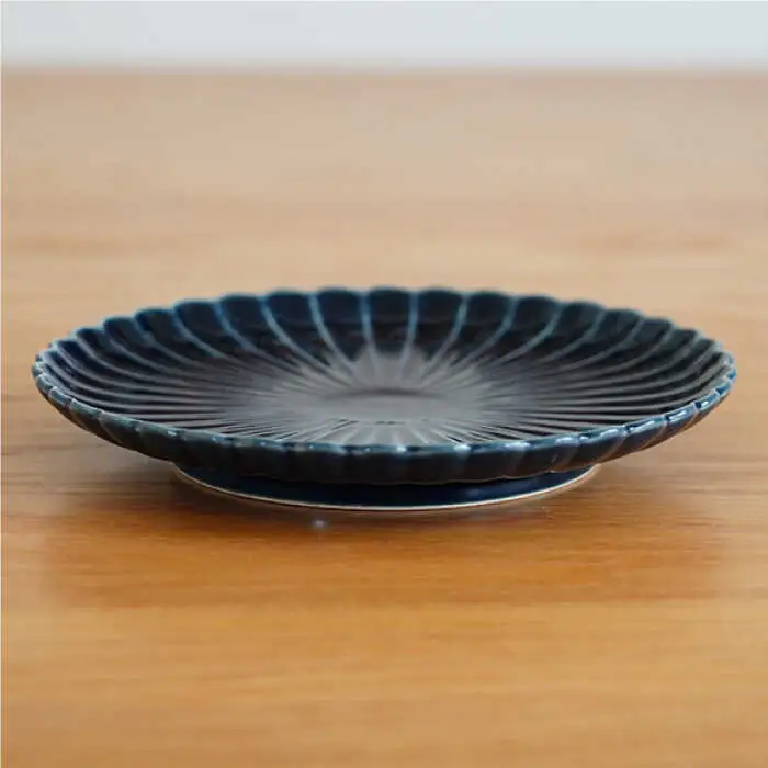 【波佐見焼】花しのぎ トリオ和皿 プレート (織部・藍・鴬茶) 食器 皿 【団陶器】 [PB60] 波佐見焼