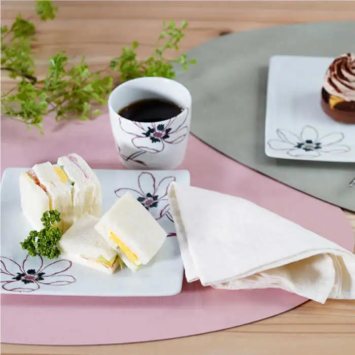 【波佐見焼】アネモネ プレート そばちょこ くつろぎセット ペア 食器 皿 【団陶器】 [PB64] 波佐見焼