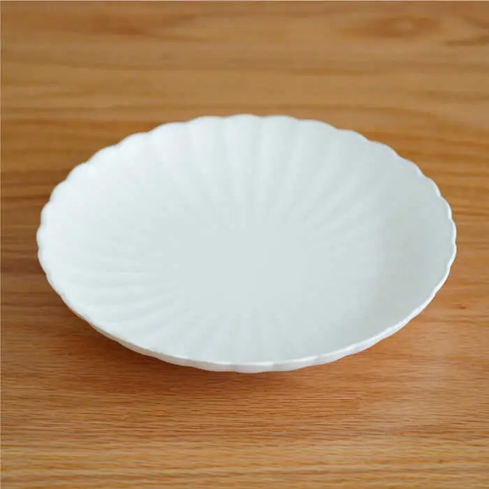 【波佐見焼】花しのぎ ペア 大皿 プレート (白鼠・薄緑) 食器 皿 【団陶器】 [PB76] 波佐見焼