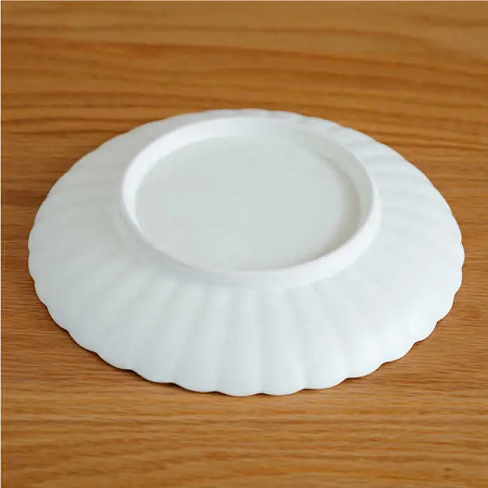 【波佐見焼】花しのぎ ペア 大皿 プレート (白鼠・薄青) 食器 皿 【団陶器】 [PB80] 波佐見焼
