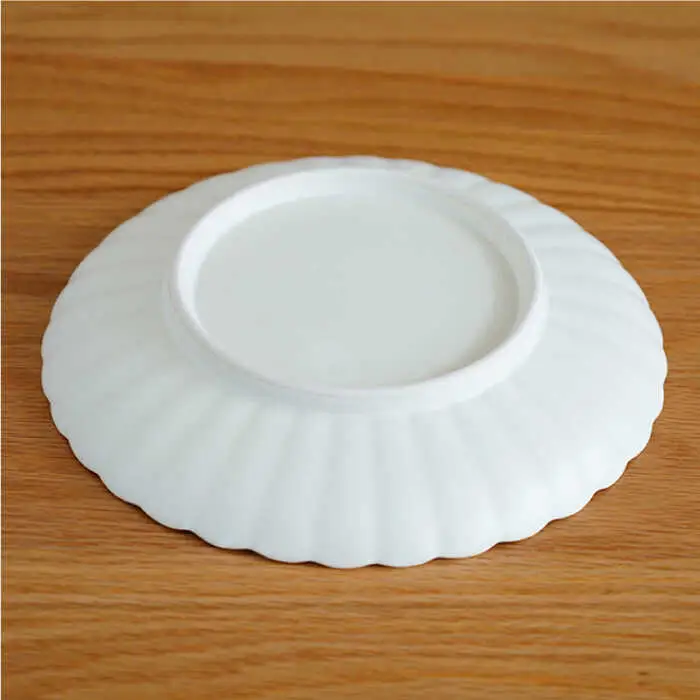 【波佐見焼】花しのぎ ペア 大皿 プレート (白鼠・薄黄) 食器 皿 【団陶器】 [PB81] 波佐見焼