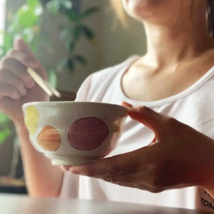 【波佐見焼】茶碗 ペアセット ポム柄 食器 皿 【ROXY】 [SB110]  波佐見焼