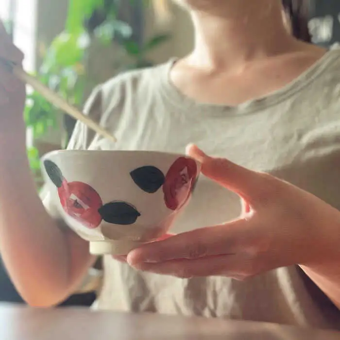 【波佐見焼】茶碗 ペアセット モダン ローズ  食器 皿 【ROXY】 [SB114]  波佐見焼