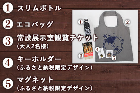 御船町恐竜博物館オリジナルグッズ詰め合わせ 5点セット《30日以内に出荷予定(土日祝除く)》 オリジナルグッズ チケット キーホルダー マグネット 御船町恐竜博物館 st-p