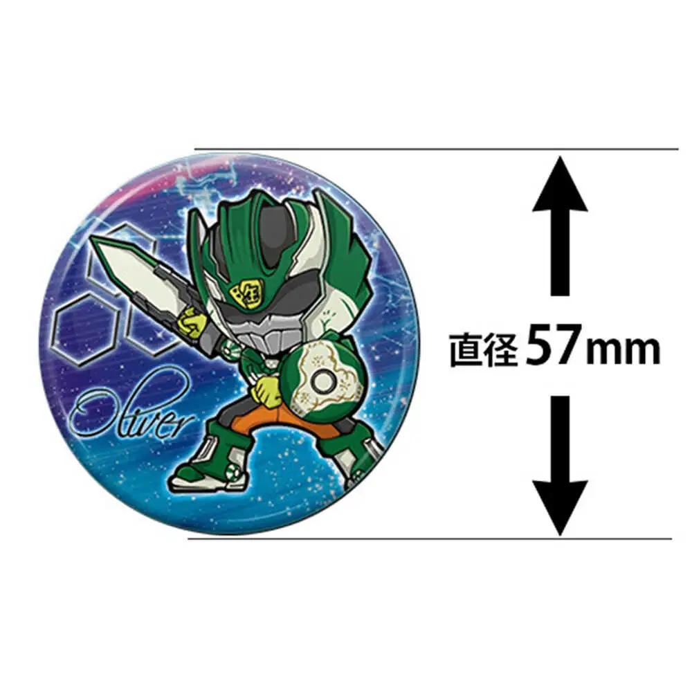 陶神オリバーTシャツ(Sサイズ)+缶バッジセット / Ｔシャツ ティーシャツ 陶神オリバー 缶バッジ ヒーロー ご当地 キャラクター / 瀬戸市 / IZZAO's WORKS [BBAO004]