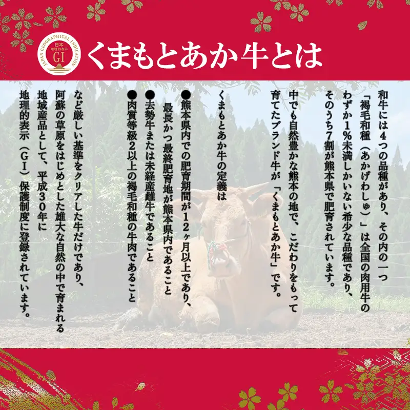【阿蘇牧場】GI くまもとあか牛 ロースステーキ 500g 国産 熊本県産 地理的表示 認定ブランド牛 褐毛和種 あかげわしゅ ブランド牛 熊本県認定 和牛 あか牛 希少 阿蘇 小国町 小国郷 贈答 ギフト ふるさと納税