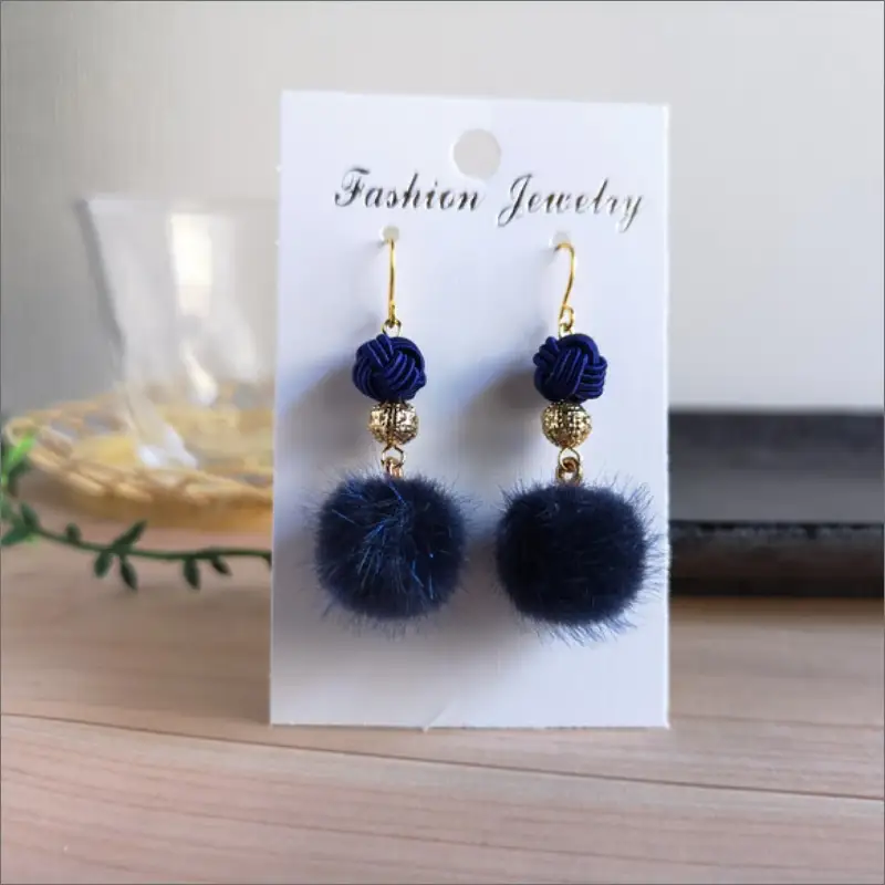 水引ピアス「ネイビー」花時ピアス