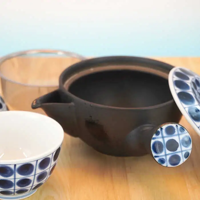 【波佐見焼】割水玉 茶器セット 湯飲み 急須 ティーポット 陶器 食器 皿 【岩永製陶】 [ZD20] 波佐見焼
