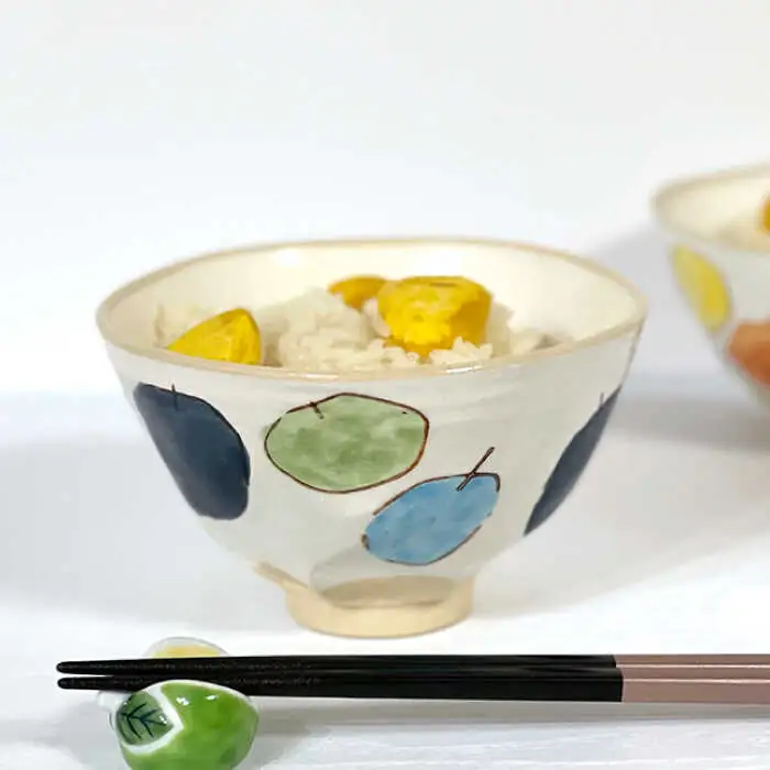 【波佐見焼】りんご（ 茶碗 ・ 湯呑 ）4点セット 食器 皿 【陶芸ゆたか】 [VA91]  波佐見焼