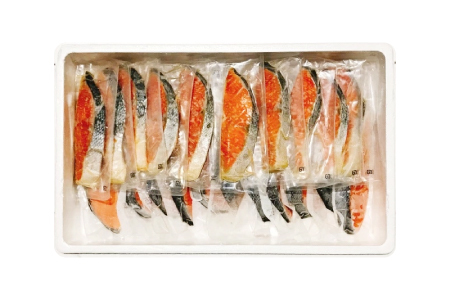 塩キングサーモン1切(約100g)×20P＆キングサーモンみりん漬け1切(約80g)×20P D-09022