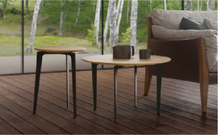 【Ritzwell】OS SIDE TABLE（φ400） サイドテーブル ウォールナット [AYG027]