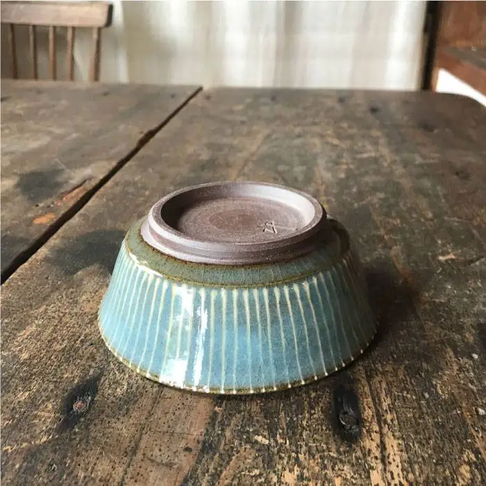 【 青磁 シリーズ 】 線紋 小鉢 5個 セット 糸島市 / うつわと手仕事の店 研　器 陶器 食器 クラフト 手作り [ARD014]