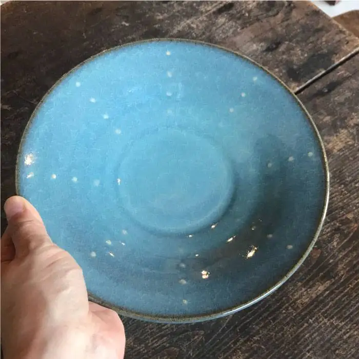 【 青磁 シリーズ 】水玉 7寸鉢 5枚 セット糸島市 / うつわと手仕事の店 研　器 陶器 食器 クラフト 手作り [ARD015]
