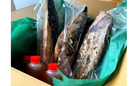 ★数量限定★　田野屋塩二郎の『ゆず塩』  ×   カツオのわら焼きタタキ（３節）セット　〈自家製タレ付〉
